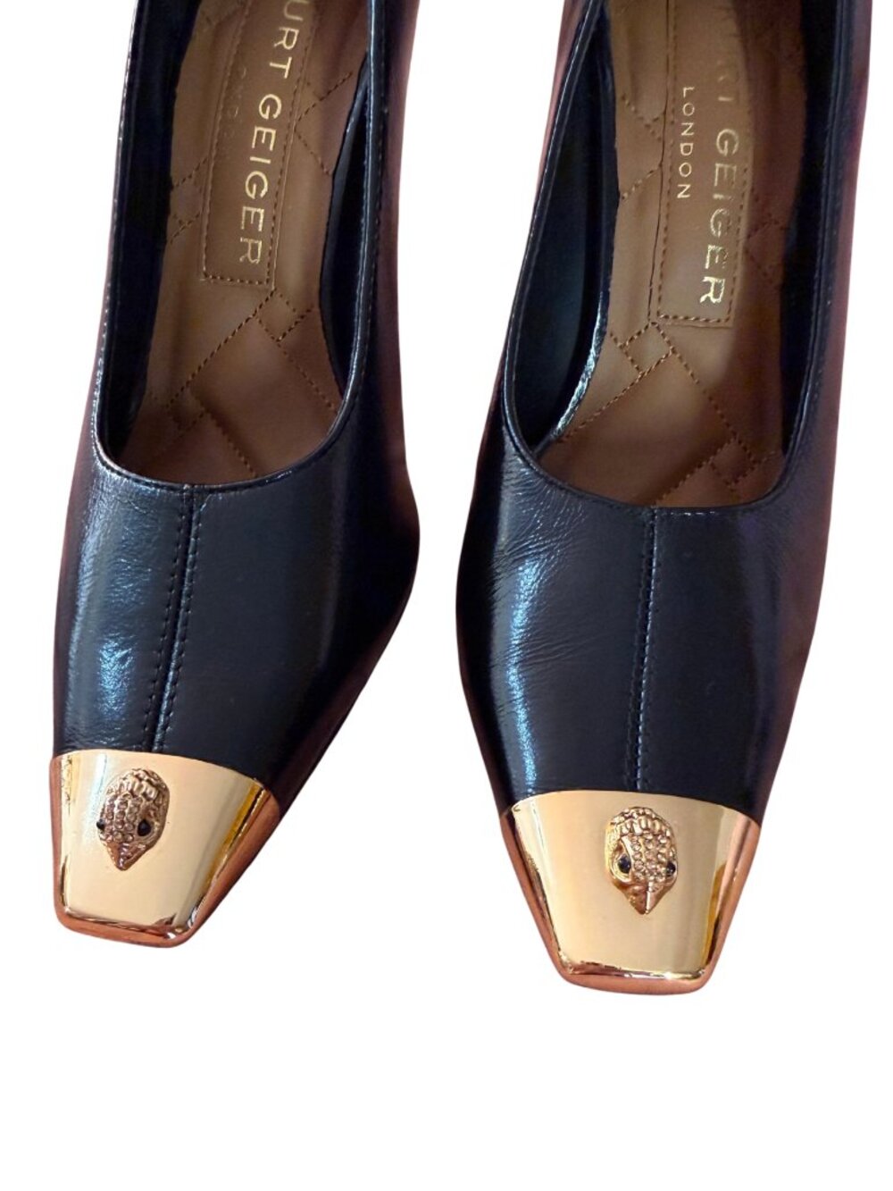 KURT GEIGER Regent Court Heel Black Patent EUC $220 Sz 36 6 - Picture 3 of 5